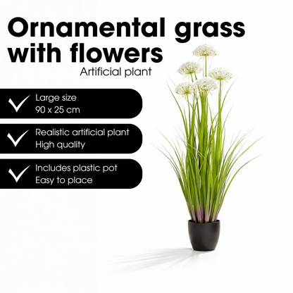 Artificial Plant Ornamental Grass White