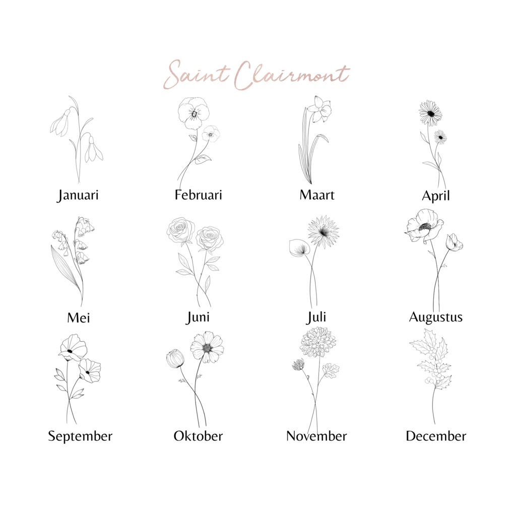 Golden Birth Flower Bracelet (can be ordered per month)