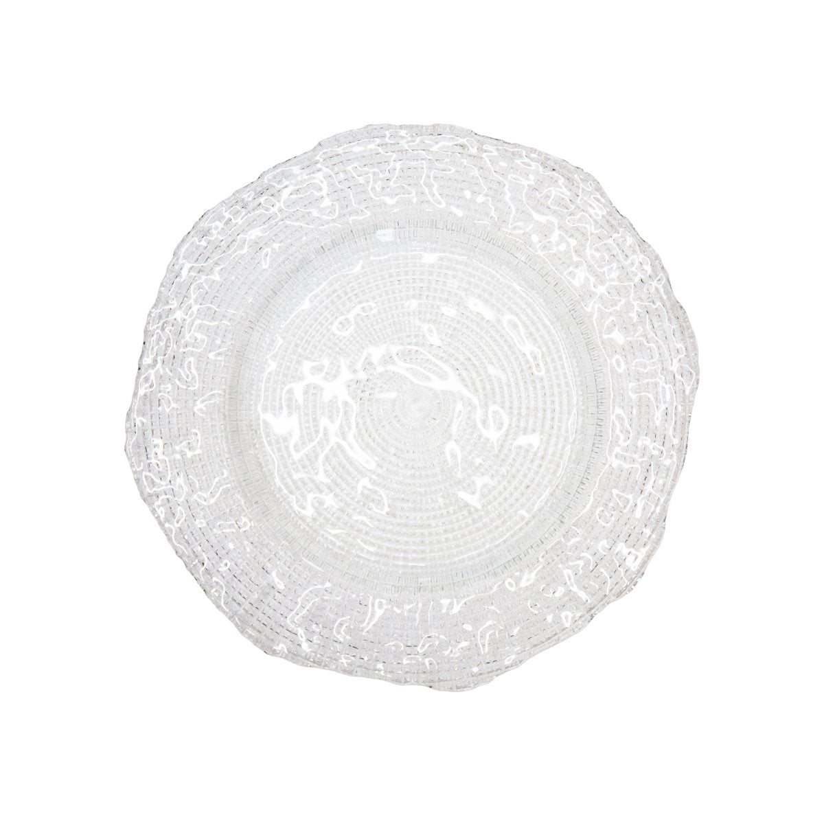 Transparent service plate 33cm