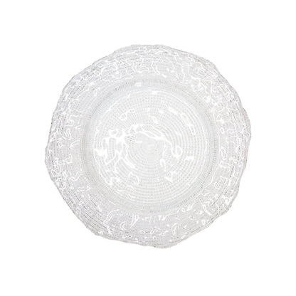 Transparent service plate 33cm