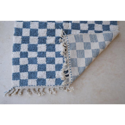 Berber checkered wool rug 156 x 240 cm