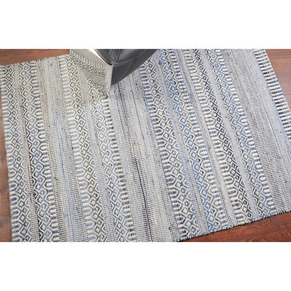 Tapis Sarah Ivoire/bleu 120 x 180