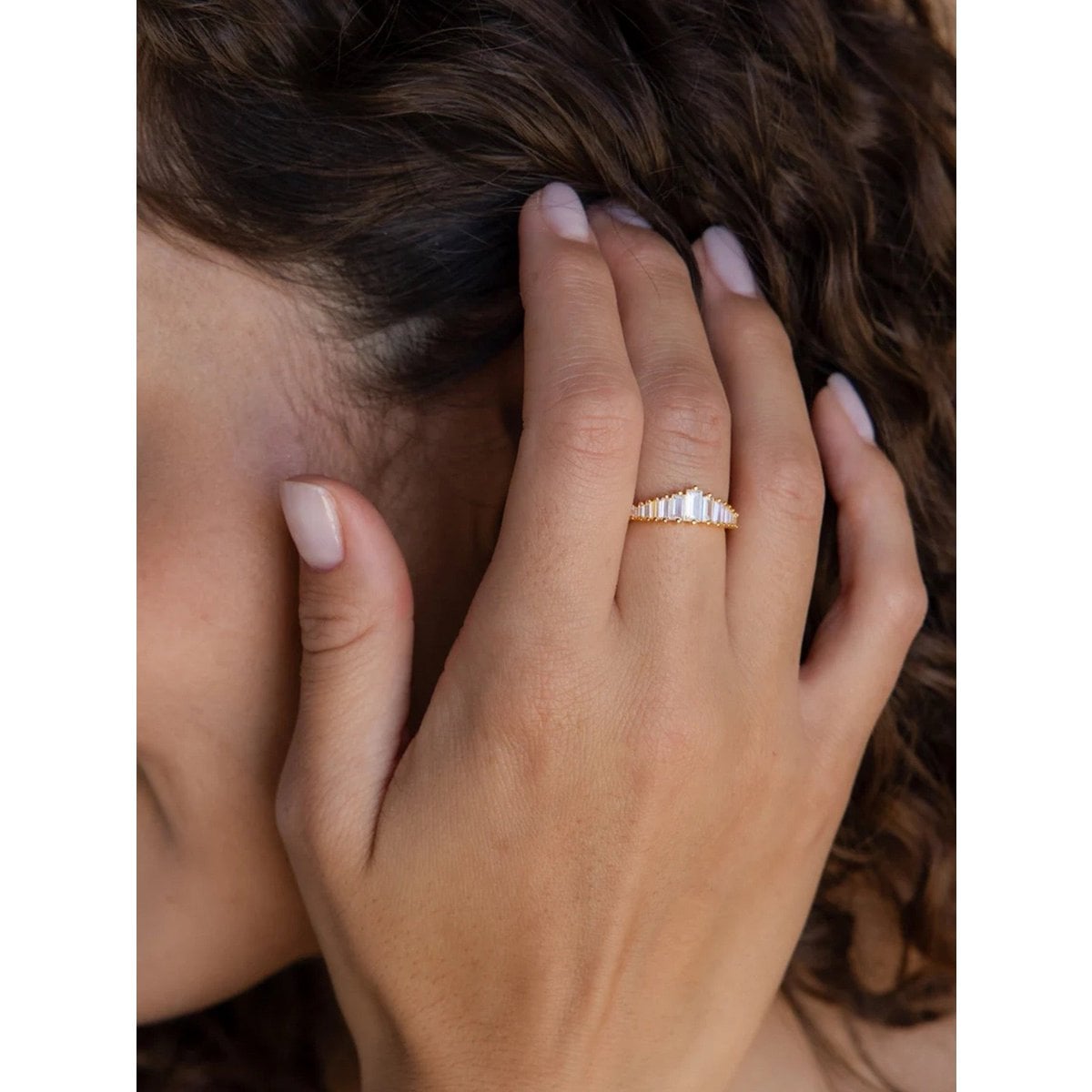 Transition Eternity Rings with Emerald-cut Stones