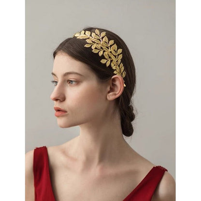 Greek Goddess Golden Leaves Headband