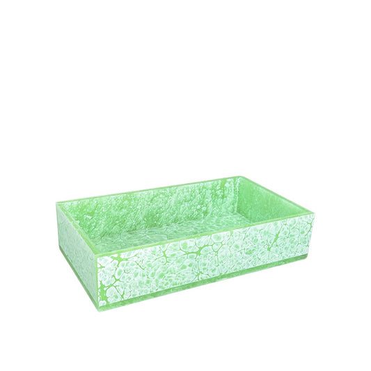 Green acrylic tray 20x11x4.5cm