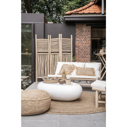 The Raffia Flores Pouffe - Natural