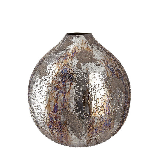 Metal decorative vase “Pavone”