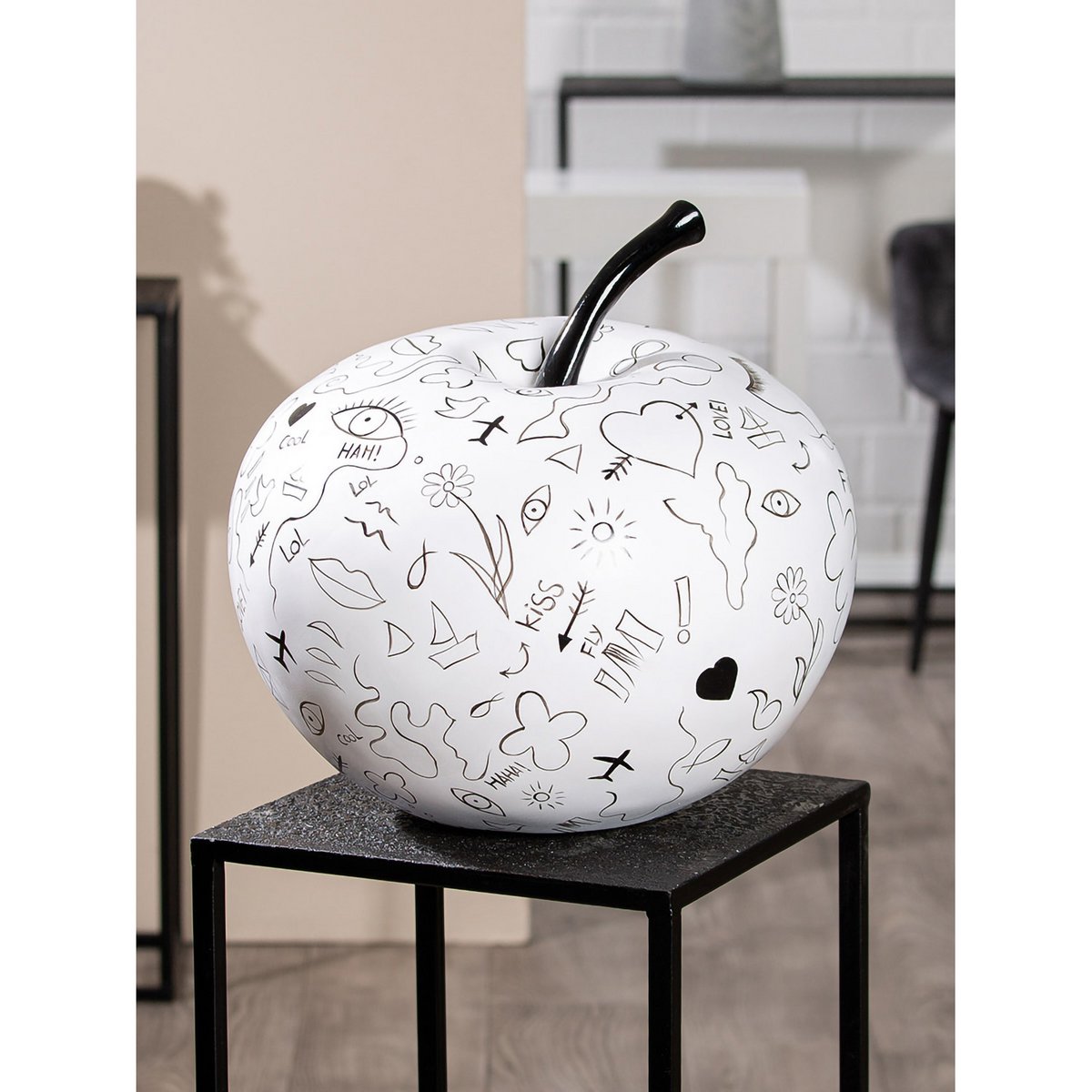 Decorative object apple Modern Art H.37 cm