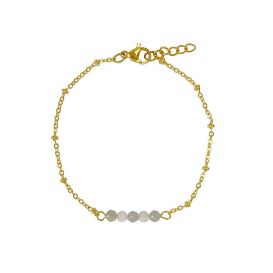 Bracelet Moonstone & Labradorite - Gold