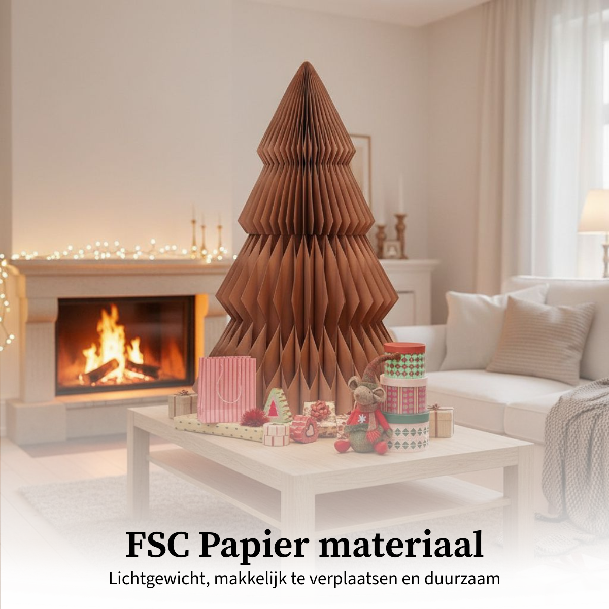 Decorative Christmas tree Brown