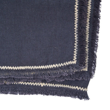 The Tuscany Tablecloth - Black Natural - 150x300