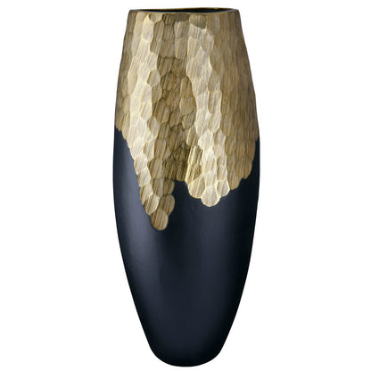 Vase Favo, gold-colored; black H.40 cm