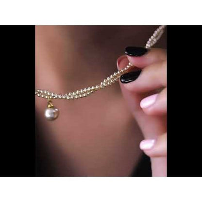 Twisted Pearl Strand Pendant Necklace