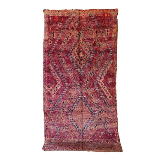 Pure wool Moroccan Berber rug 186 x 367 cm