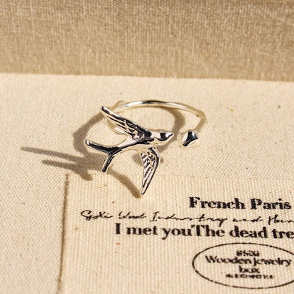 Artistic Swallow Bird Ring