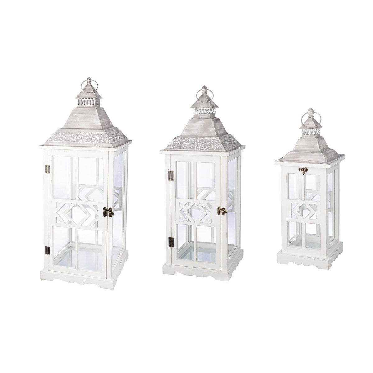 Lantern Boaco 3 pcs. White