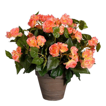 Artificial plant Begonia Salmon