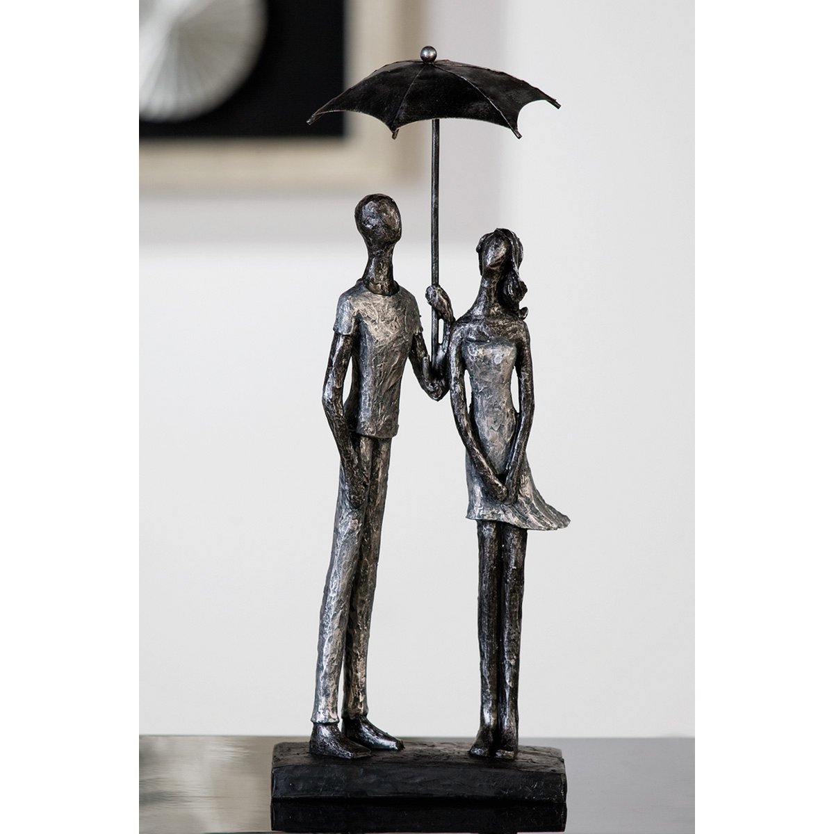 Sculpture "Umbrella" poly, antique silver