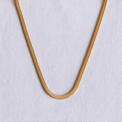 Flat “Snake” chain 3mm - gold color