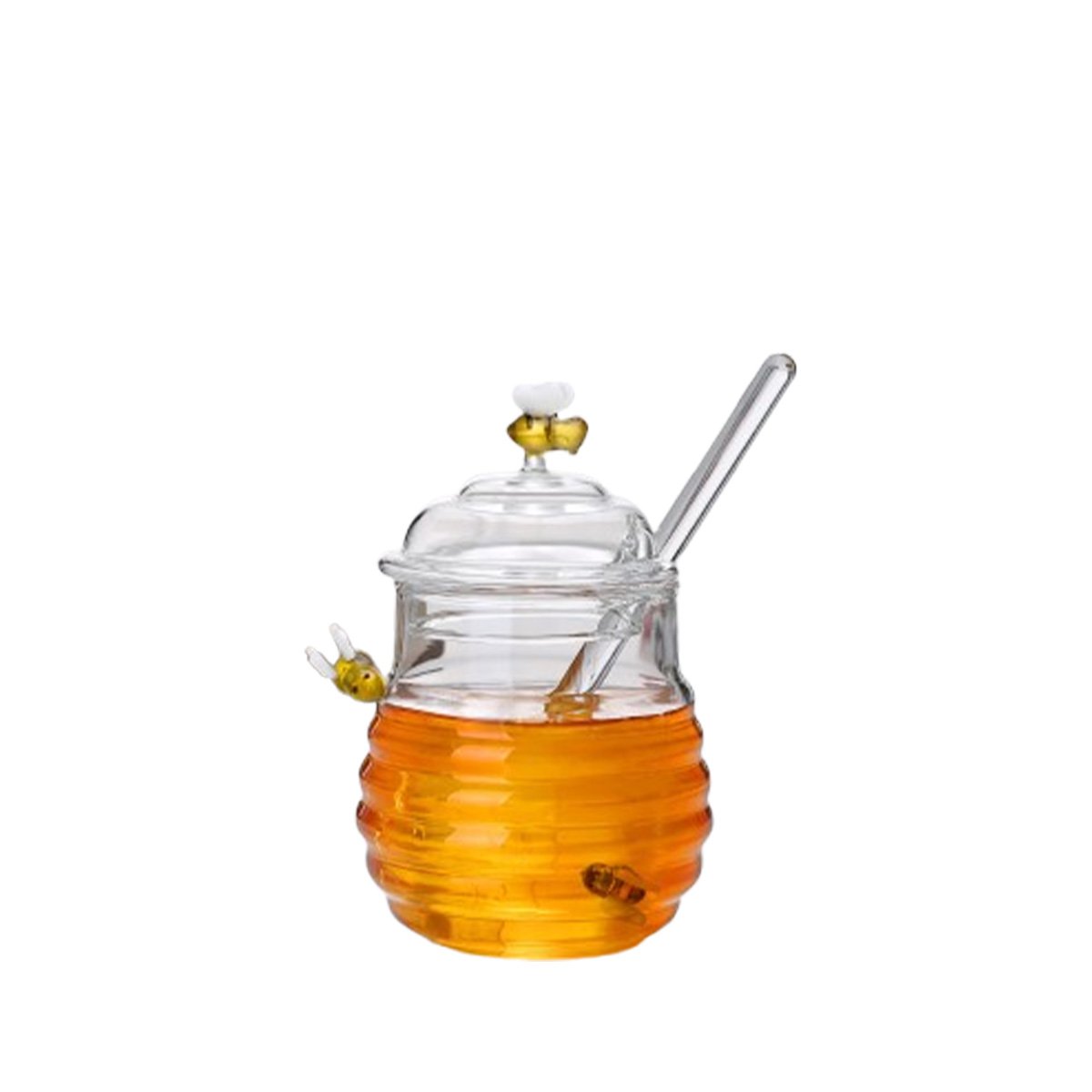 Glass bee honey pot 280ml