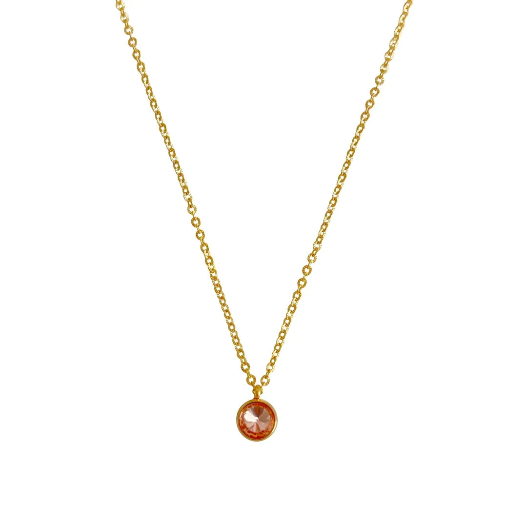 Pink Diamond Necklace - Gold