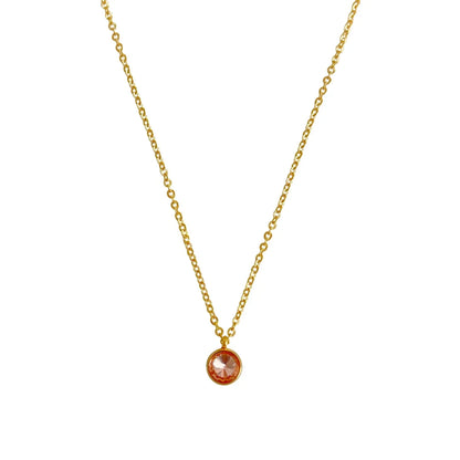 Pink Diamond Necklace - Gold