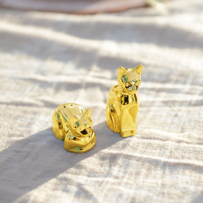 Golden cat salt and pepper