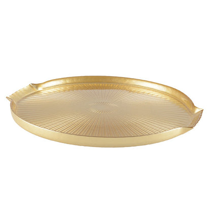 GOLDEN GLASS CHEESE PLATTER 30X28X2CM