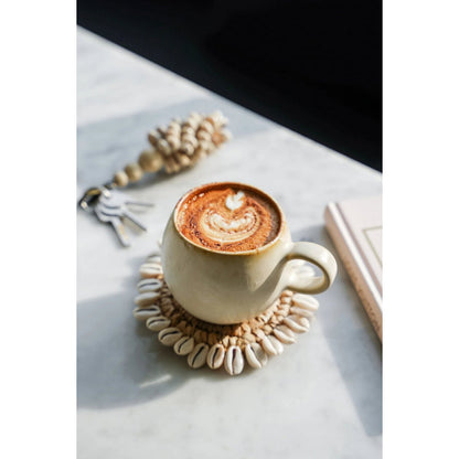 The Raffia Shell Coaster - Natural