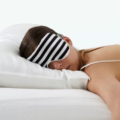 100% Silk Sleep Mask-Strips n Checkboard Patterns-Oversize