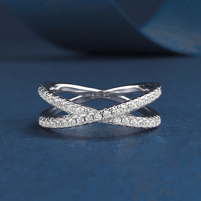 Dazzling Cross Moissanite Rings