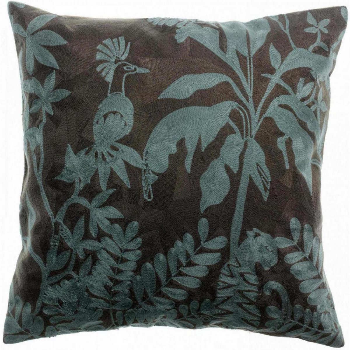 Raki Carbon embroidered cushion 45 x 45