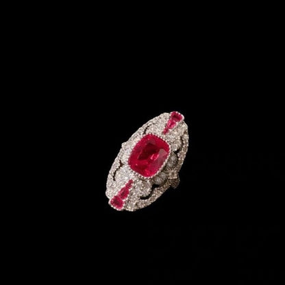 Art Deco Style Ruby Statement Ring