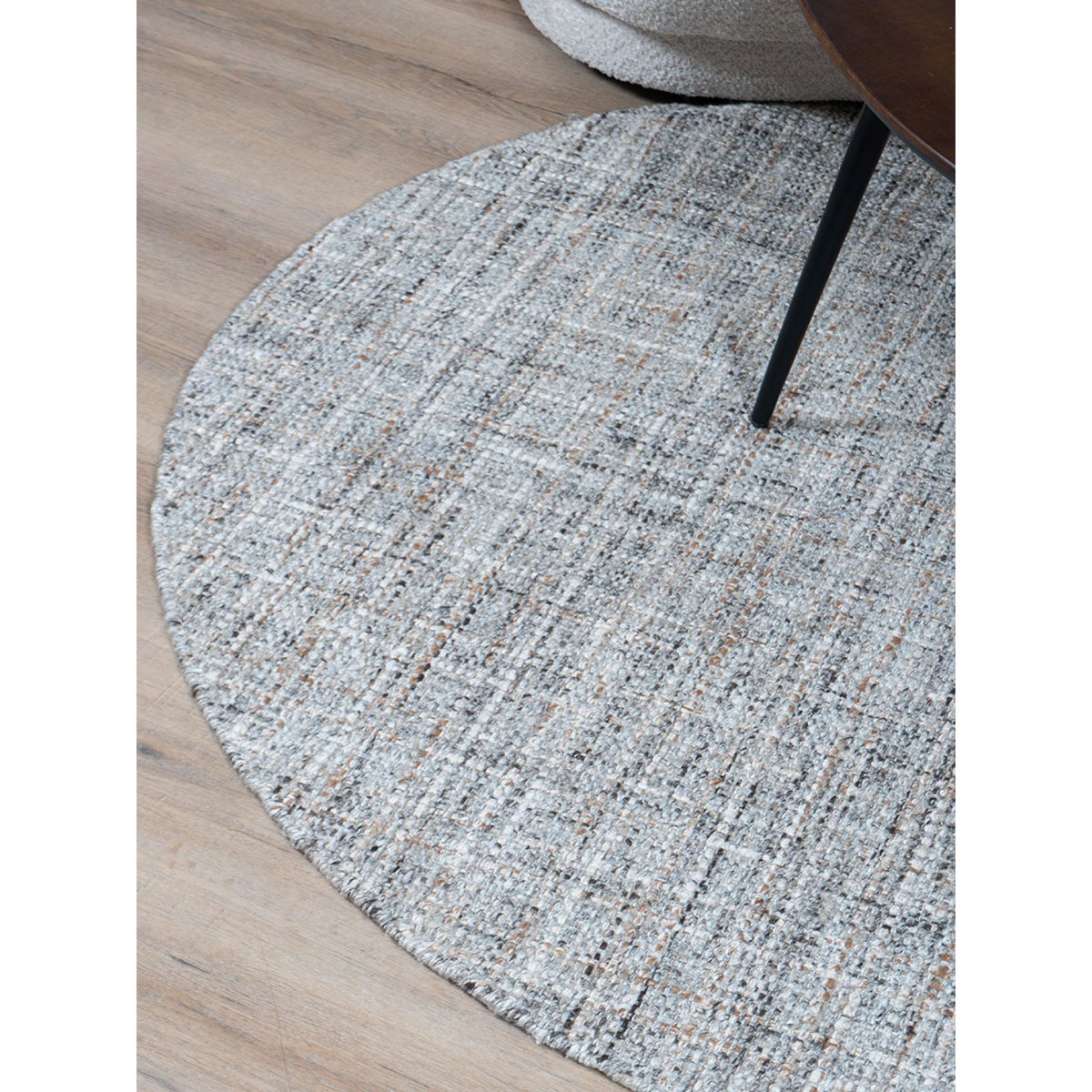 Rug Cross Grey/Beige – Round ø160 cm