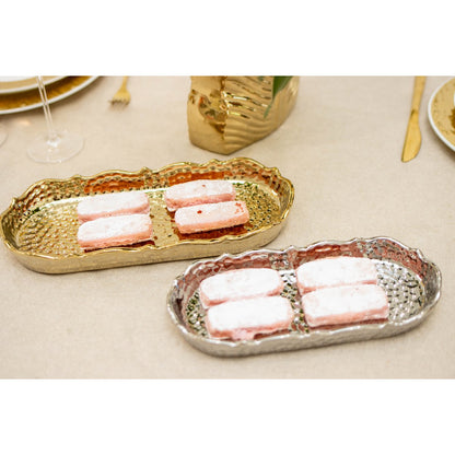 Silver rectangular cup 25x11.5x3cm
