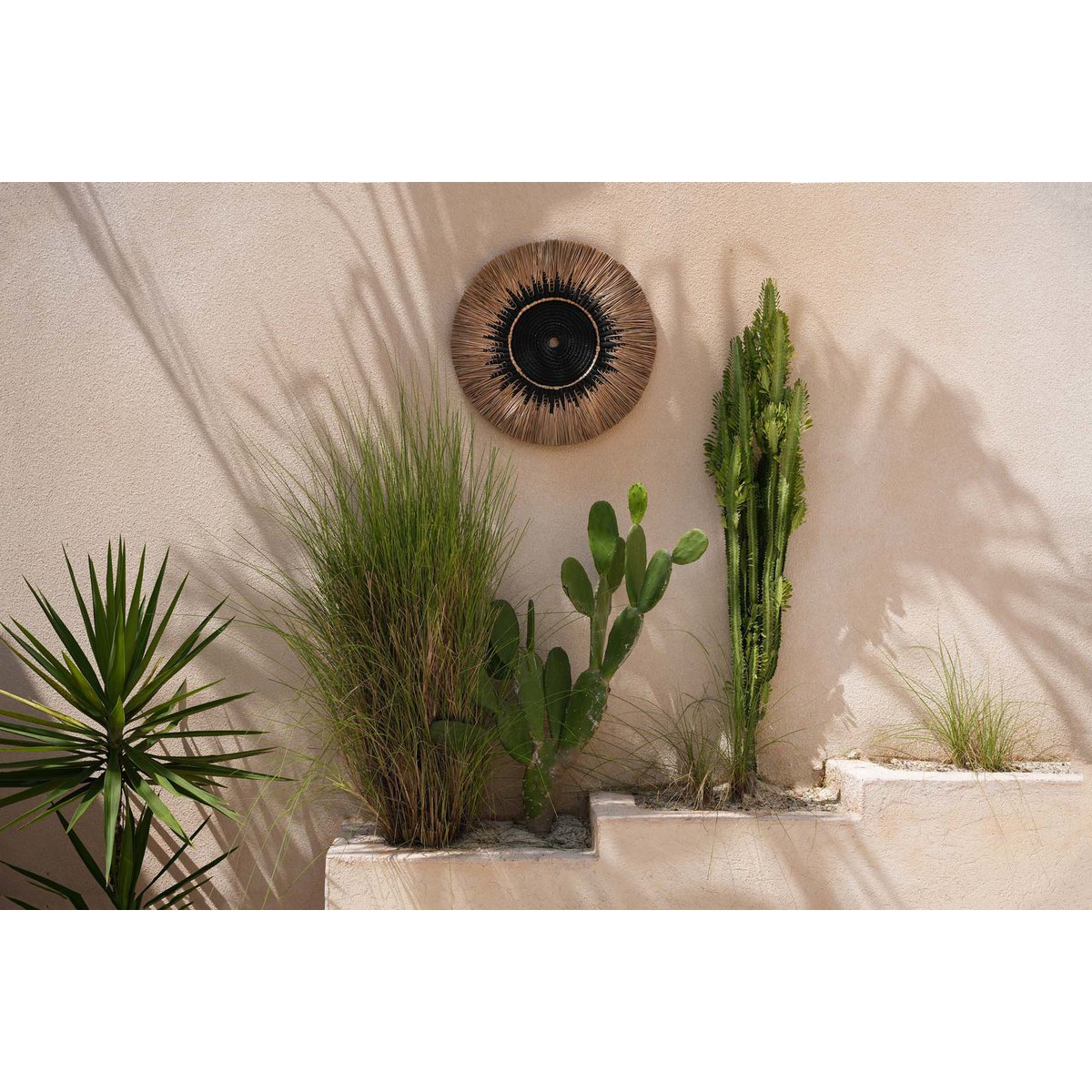 The Raffia Macramé Wall Deco - Black Natural