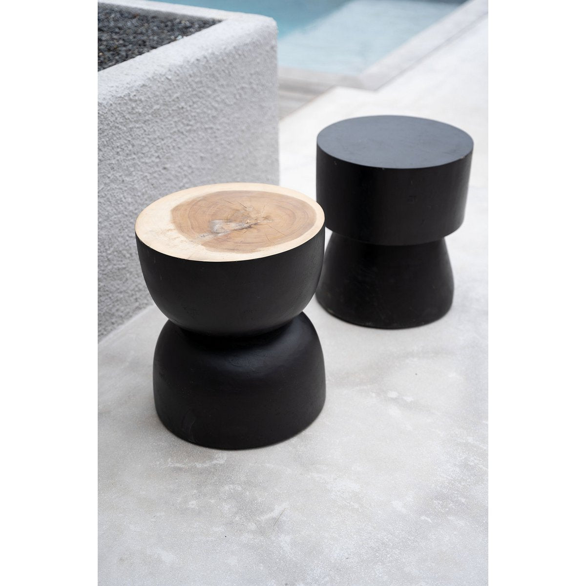 The Karbun Stool - Black Natural