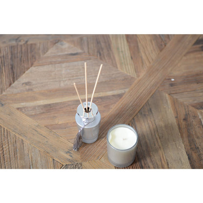 Silver candle Vanilla perfume 7x7x8cm