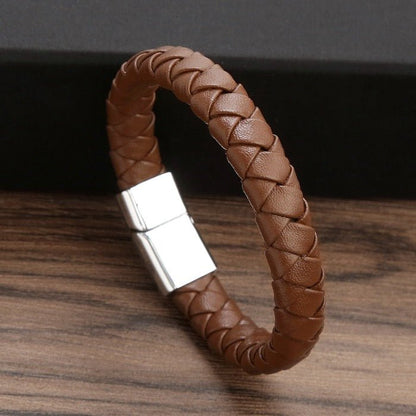 Leather-like Braided gentleman bracelet