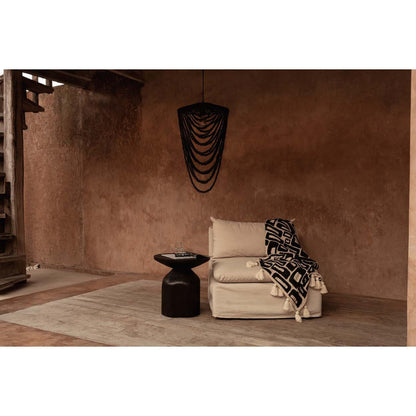 The Wooden Bead Chandelier - Black - L