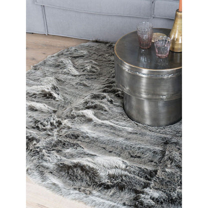 Rug Donsie Anthracite Round ø160 cm