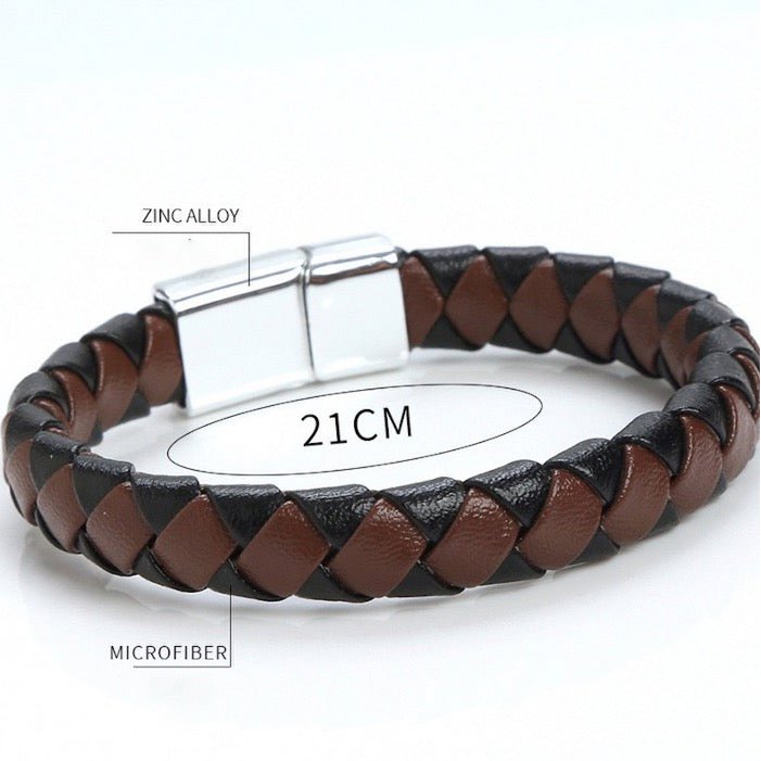 Leather-like Braided gentleman bracelet