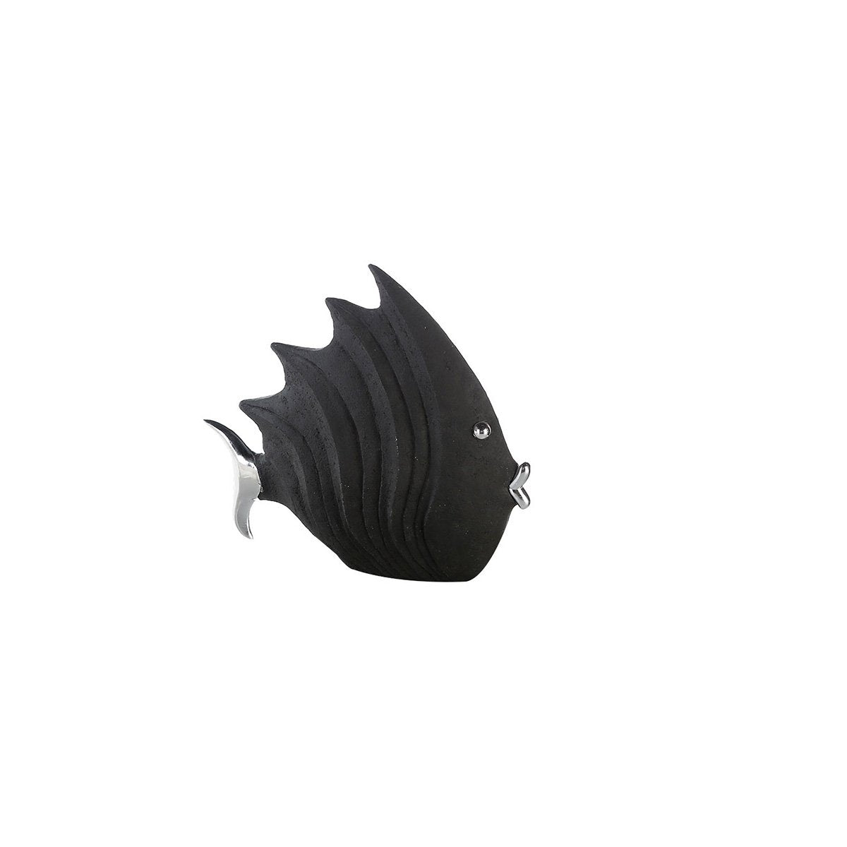 Figure "Fish" black, H26L29cm, poly