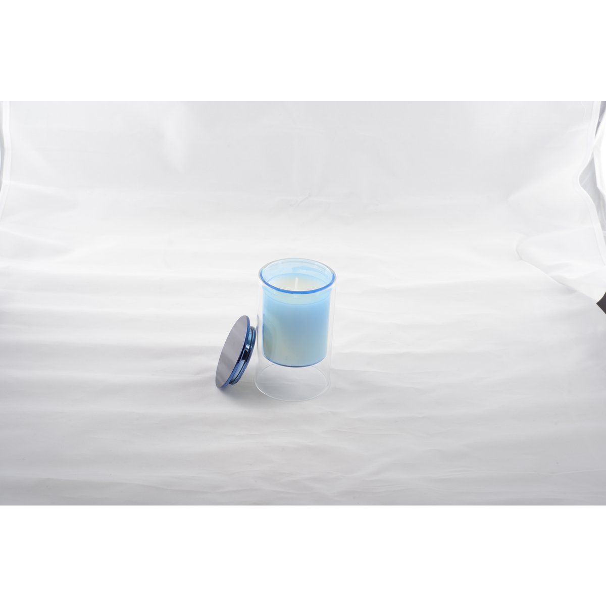 Blue Candle Perfume wooden wood 7x11.3cm