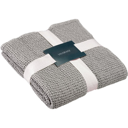 Recycled plaid Maia Blanc 140 x 200