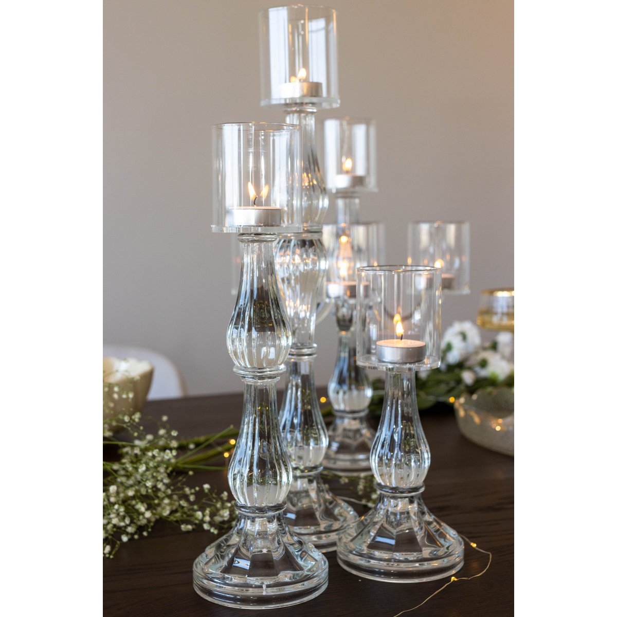 Transparent candlestier Small model H21CM