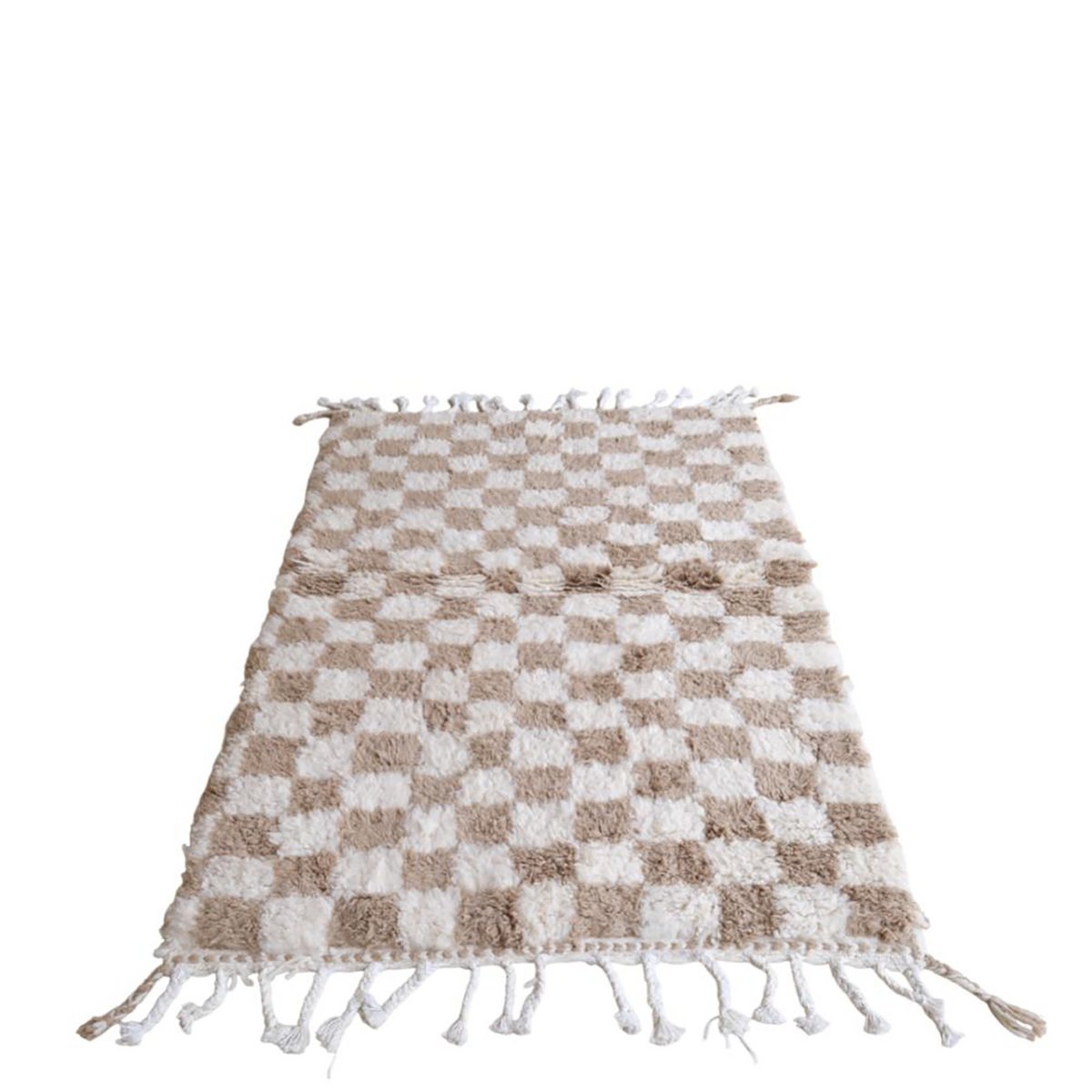 Checkered wool Berber rug 109 x 150 cm