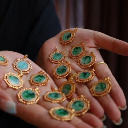 Royal Jade Round Pendant Necklace