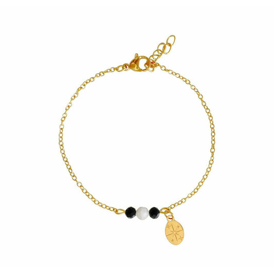 Moonstone and Tourmaline Sparkle Bracelet - Gold
