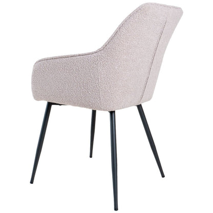 Fenna dining room chair – Bouclé – Natural